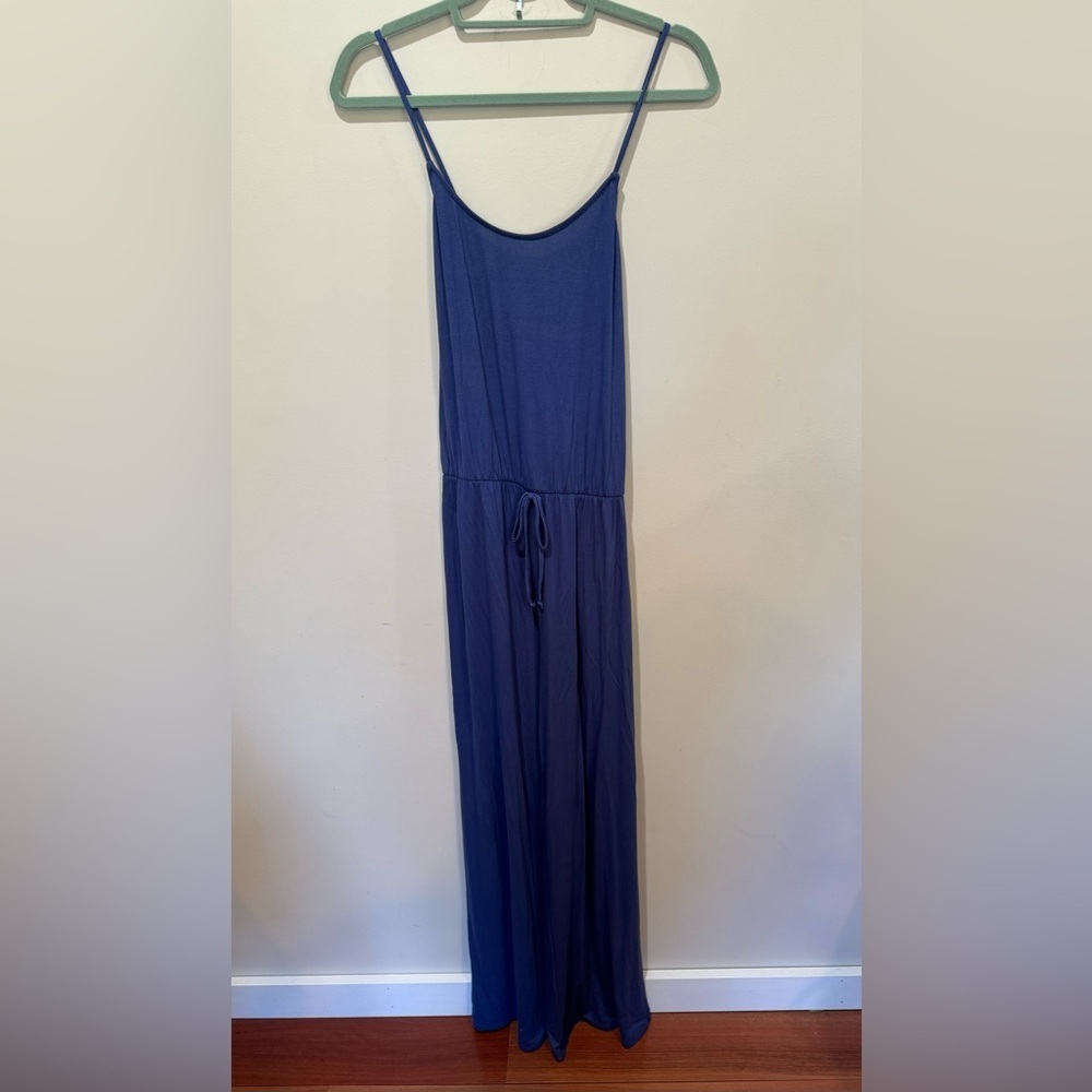 FANTASTIC FAWN blue wide leg jumpsuit sz Small